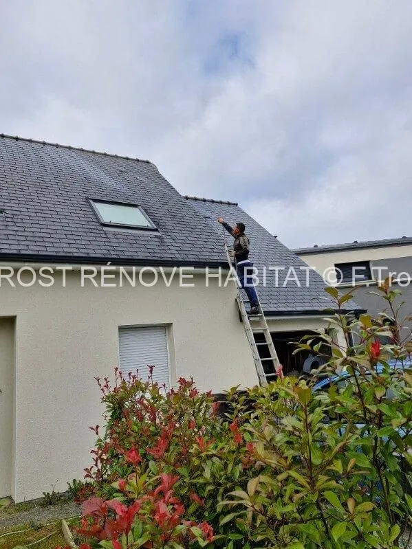 Traitement anti-mousse d'une toiture, Le Plessis-Grammoire