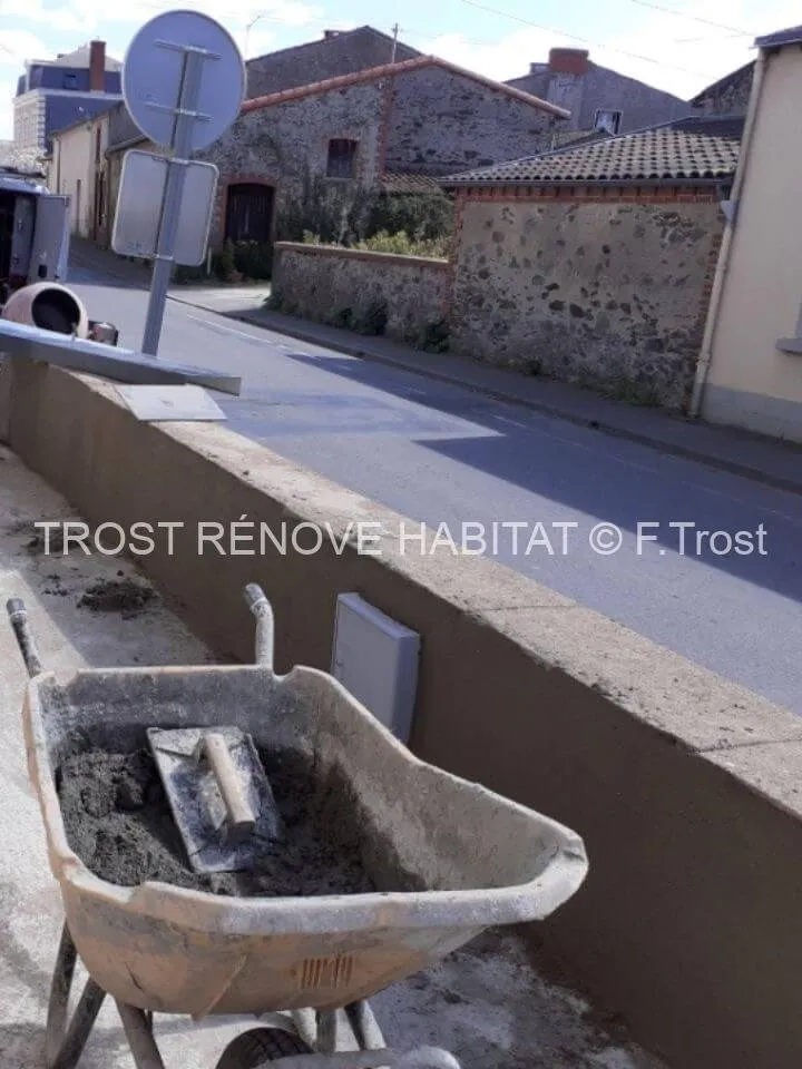 Rénovation d'un mur en ardoises à Angers