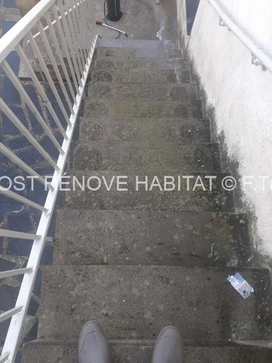 Avant : Nettoyage d'un escalier à Saint-Mathurin-sur-Loire