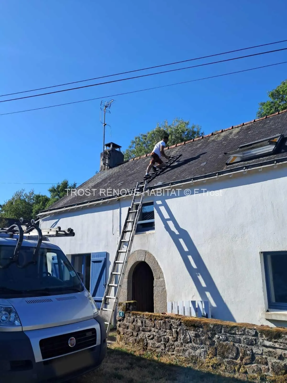 Remplacement ardoises cassées, Angers