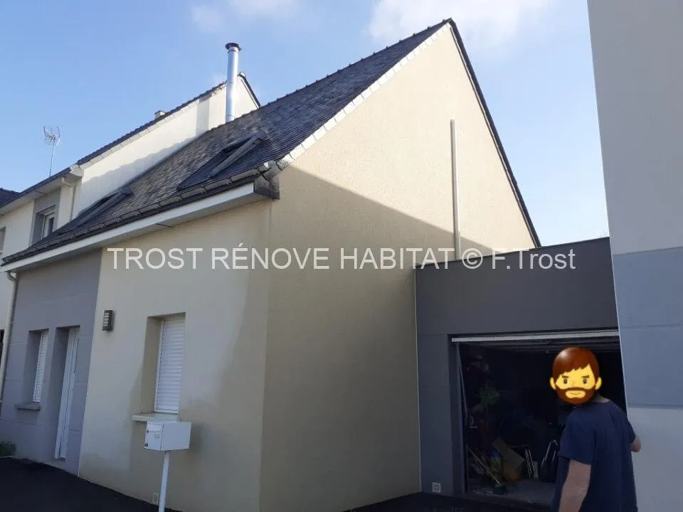 Après : Nettoyage d'une façade à Andard