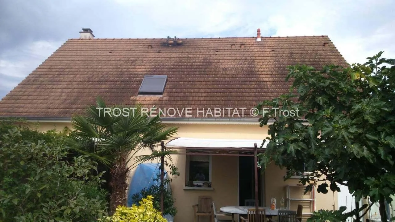 Avant : Nettoyage de toiture en tuiles à Cholet