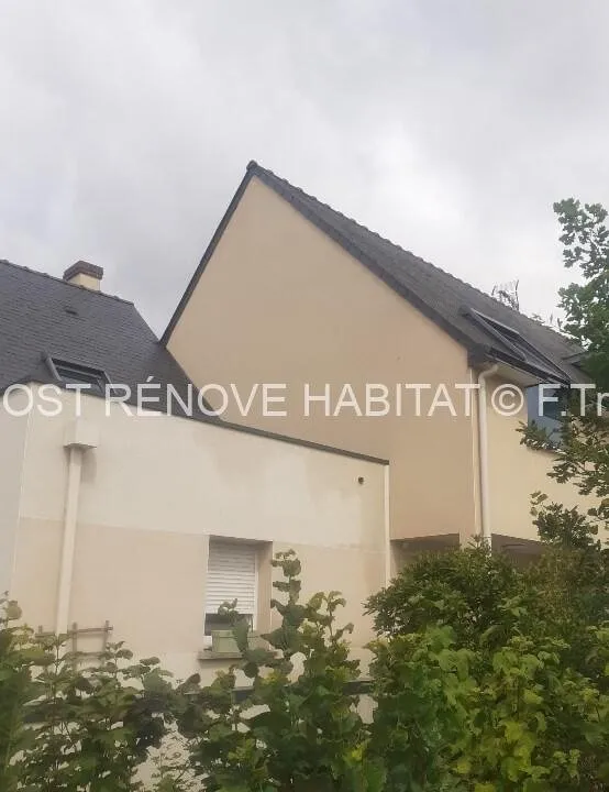 Nettoyage d'une façade à Trélazé