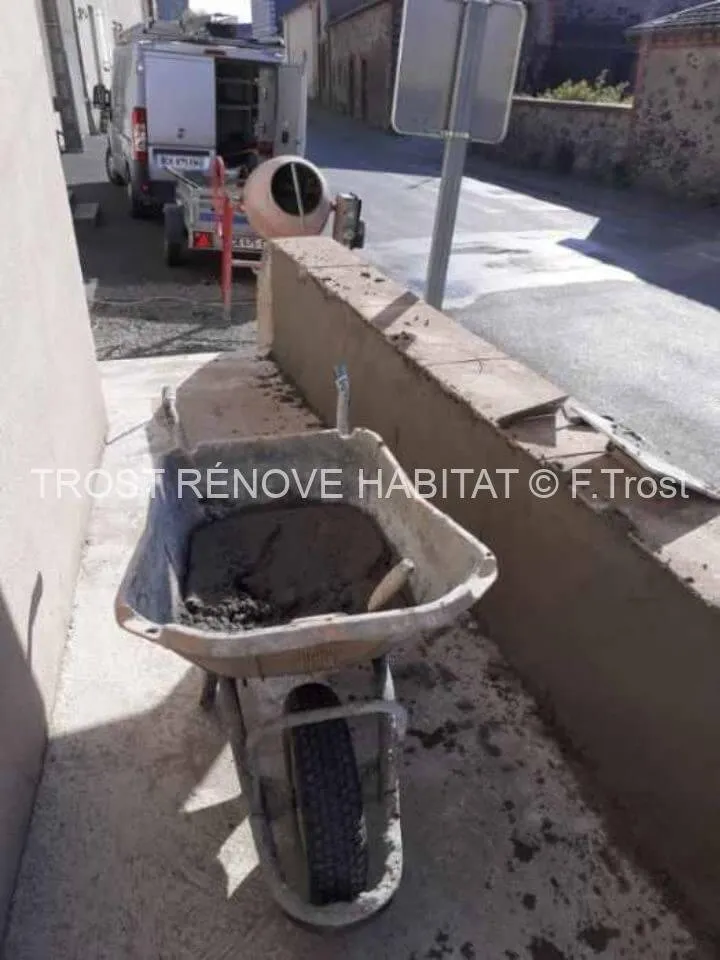 Rénovation d'un mur en ardoises à Angers