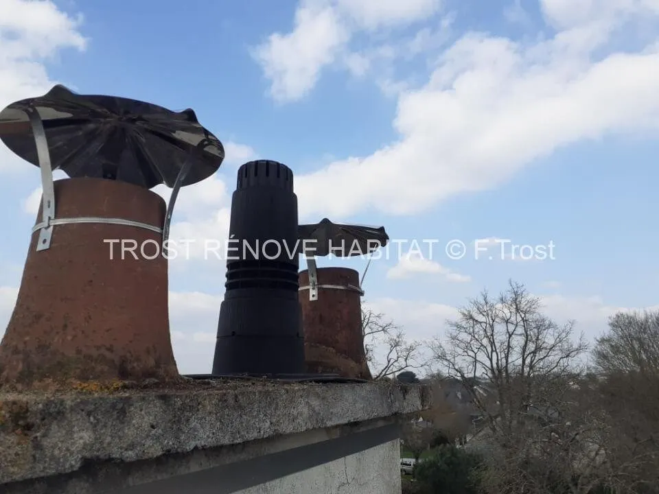 Après : Pose d'un chapeau de cheminée à Angers