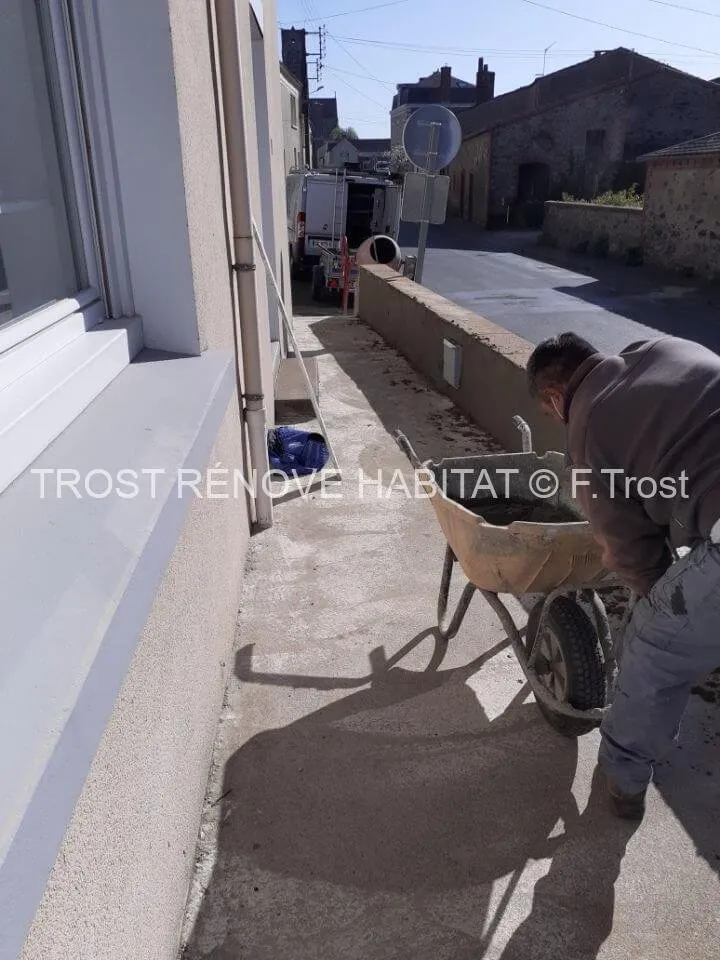 Rénovation d'un mur en ardoises à Angers